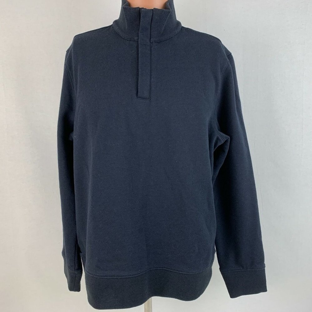Untuckit Solid Quarter Zip Pullover Sweatshirt Na… - image 2